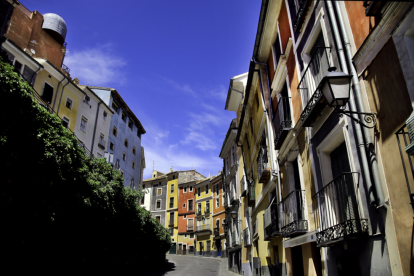 Imatge del carrer Alfonso VIII de Conca, Ciutat Patrimoni de la Humanitat.