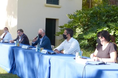 Imagen de la rueda de prensa del anuncio de la protesta.