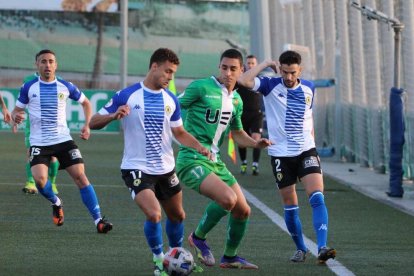 Pablo Fernández en un partido esta temporada contra el Hércules.