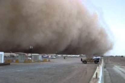 Imagen de una tormenta de arena en Kuwait.