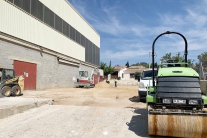 Una imagen de las obras en la escuela Cucurull de Roda.