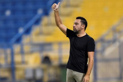 Imatge d'arxiu de Xavi entrenant a l'equip de Qatar.