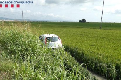 La zona donde detuvieron a un ladrón después de tener un accidente en Deltebre.