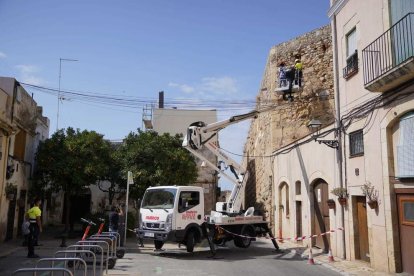 Imagen de las actuaciones en la Muralla.