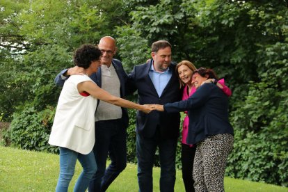 Oriol Junqueras, Carme Forcadell, Raül Romeva, Dolors Bassa i Marta Rovira.