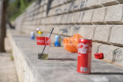 Un vaso de plástico y unas latas todavía embadurnan el paisaje.