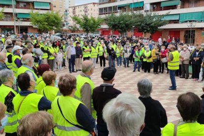 La concentración, con los miembros de las patrullas vecinales como protagonistas, se hizo en la plaza de la Cuarta Promoción.