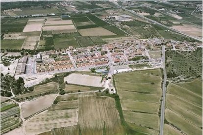 Vista aérea del muniicpi de Perafort.