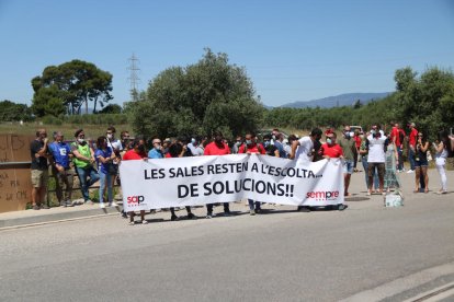 Pla general de la concentració a les portes del 112.