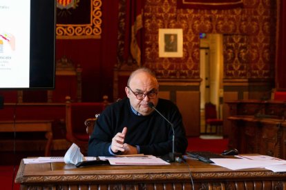 El concejal Jordi Fortuny durante la presentación.