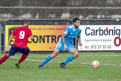 Marc Trilles, durant l'amistós contra l'Olot disputat aquesta pretemporada.