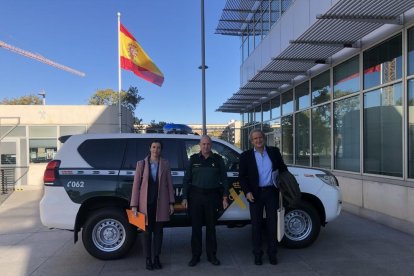 La interventora d'Hisenda, el tinent coronel en cap de la Comandància i el representant de l'Organisme Autònom de Parcs Nacionals del Ministeri per a la Transició Ecològica.