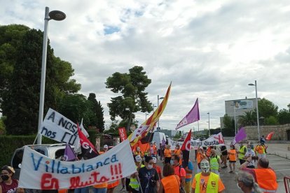 Movilización de los trabajadores de Villablanca.