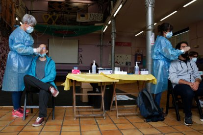 Imatge d'arxiu del punt de testos d'antígens que es va realitzar per les Festes de Santa Tecla a Tarragona.