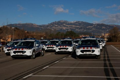 Pla general de part de la nova flota del Mossos.