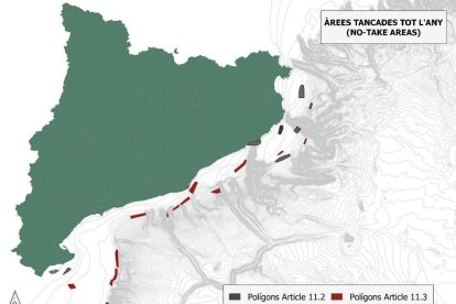 Las zonas se extienden ante el litoral de toda la costa catalana, para asegurar la reproducción de las especies marinas.