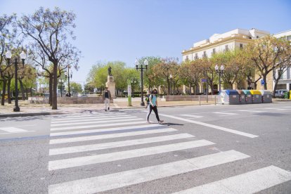 Imatge de la plaça dels Carros, que experimentarà un canvi amb el projecte.