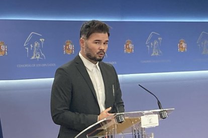 El portavoz de ERC en el Congreso, Gabriel Rufián.