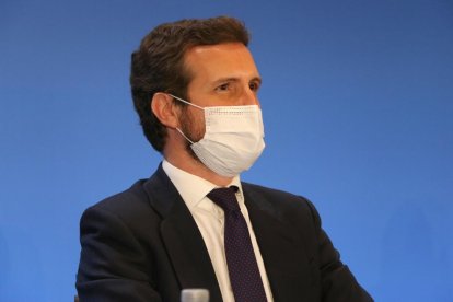 El president del PP, Pablo Casado, a la Junta Directiva Nacional.