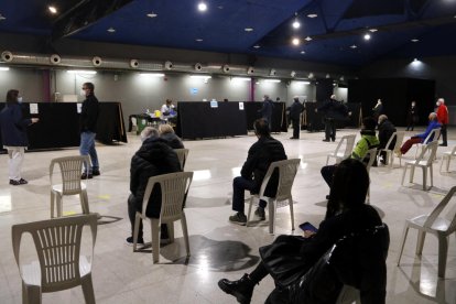 L'espai de vacunació massiva de l'Espai Mercat de Tàrrega.