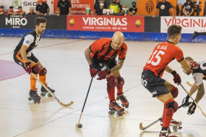 Raúl Marín, durante la victoria del Reus contra el Palafrugell del pasado domingo.