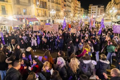 Imagen de la manifestación en la plaza de la Font.