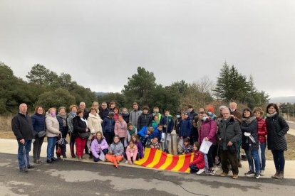 Imagen de familia de la Escola ZER Serra de Prades.