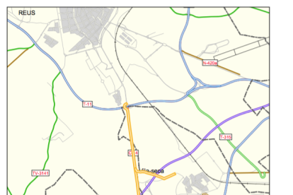 En groc, el recorregut per on transcorrerà el nou carril.