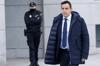 L'exdirector dels Mossos Pere Soler entrant a l'Audiència Nacional.