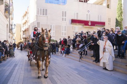 Els animals es van beneir a diferents punts del municipi i, un d'ells, era la plaça de l'Església.