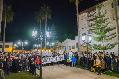 Concentració davant l'Ajuntament, en una imatge d'arxiu.