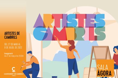 Cartell promocional de l'exposició col·lectiva «Artistes de Cambrils».