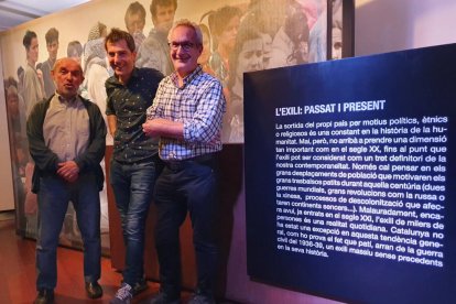 Los tres presentadores de la presentación de la ruta por la libertad.