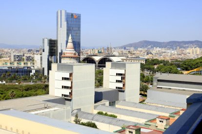 Pla general dels pavellons de l'Hospital del Mar.