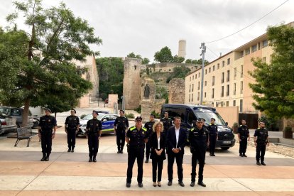 Els agents de la nova unitat d'intervenció GREP de la Policia Local de Tortosa.