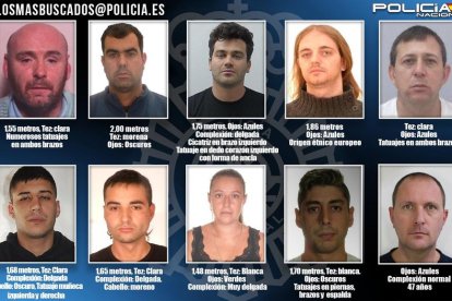 Imatge dels 10 fugitius.