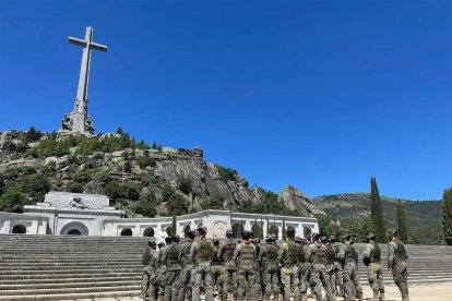 Imatge de la unitat de l'exèrcit que ha anat al Valle de los Caídos.