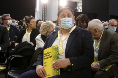 El presidente de ERC, Oriol Junqueras, a la Conferència Nacional del partido.