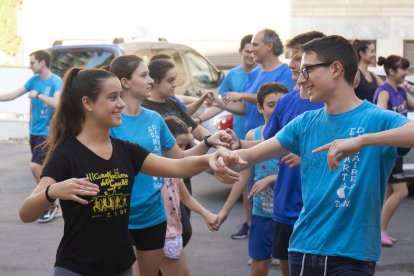 Imatge de l'assaig del Ball Pla de Sant Magí.