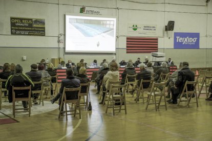 Imatge de l'Assemblea Extraordinària que va tenir lloc ahir a les instal·lacions esportives del club.