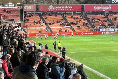 La celebració del gol de Robert Simón.