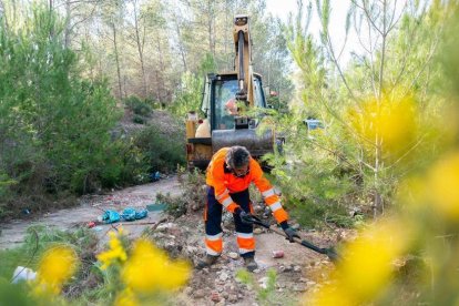 Imatge d'arxiu de la neteja d'un abocador il·legal de Tarragona.