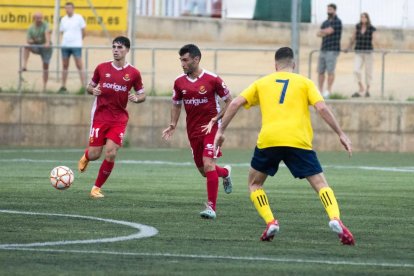 Pedro del Campo durant el partit contra la UE Castelldefels.