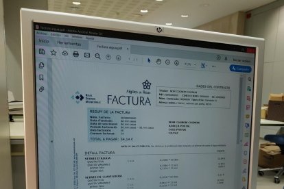 Un usuario consultando la factura a través de la Oficina Virtual.