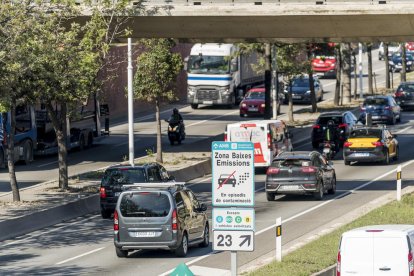 Imatge d'una Zona de Baixes Emissions de Barcelona.