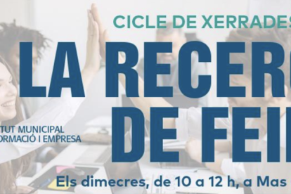 Imatge del cartell de presentació del cicle de xerrades per a la recerca de feina.