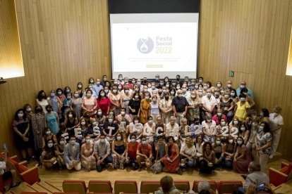 Imatge dels homenatjats a l'auditori