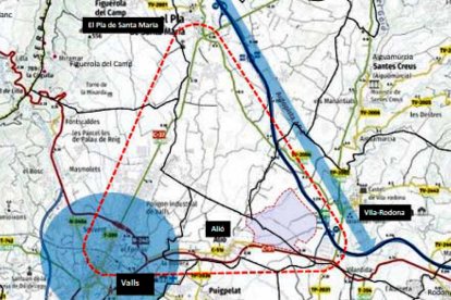 El nou polígon industrial de Tarragona afectarà als termes municipals de Valls, el Pla de Santa Maria, Vila-rodona i Alió.