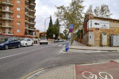 Imatge de la carretera en el seu tram inicial al terme de Reus.