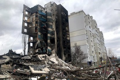 Borodianka, una pequeña localidad al noroeste de Kiev, ha quedado devastada tras el paso de las tropas rusas.